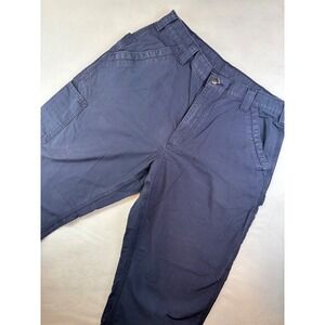 Carhartt Mens Navy Blue Cotton Loose Fit Work Pants Size 36x32 cargo